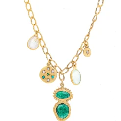 Ruby Teva Zanzibar Charm Necklace GREEN AVENTURINE