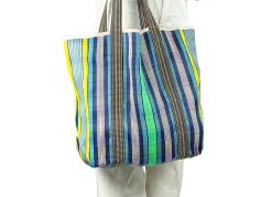 Shaped Market Bag BLUE GREEN MULTI