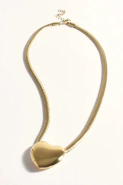 Snake Necklace GOLD HEART