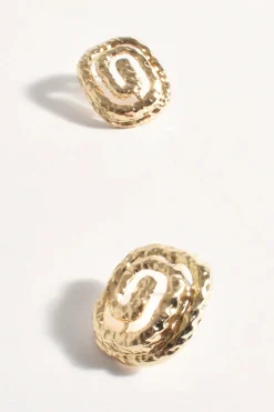 Spiral Textured Earrings GOLD