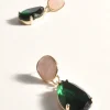 Statement Earrings PEACH & GREEN