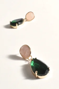 Statement Earrings PEACH & GREEN
