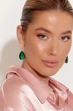 Statement Earrings PEACH & GREEN