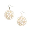 SUN Cutout Star Disc Earrings GOLD