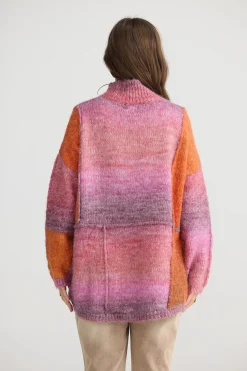 TALISMAN Eclipse Knit PINK + ORANGE