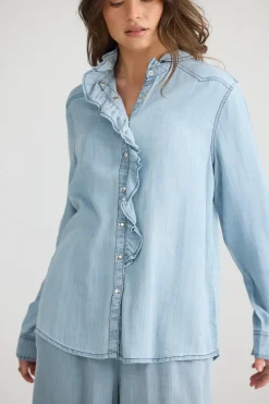 TALISMAN Pedro Shirt LIGHT WASH DENIM