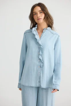 TALISMAN Pedro Shirt LIGHT WASH DENIM