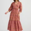TALISMAN Tara Wrap Dress AUTUMN SPRITZ