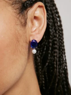 Tiger Tree Blue Sapphire Crystal Pearl