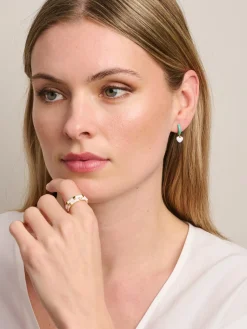 Tiger Tree Enamel and CZ Ring WHITE