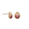 Tiger Tree Ombre Crystal Teardrop Earring PINK