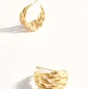 Twisted Hoop Earrings MATT GOLD