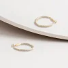Two Way Crystal Hoops GOLD