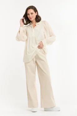 URBAN LUXURY Boho Shirt CREAM