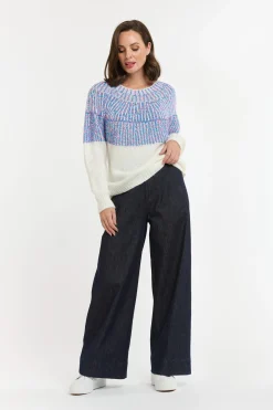 URBAN LUXURY Yoke Jumper BLUE