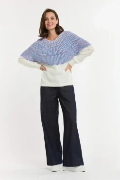 URBAN LUXURY Yoke Jumper BLUE
