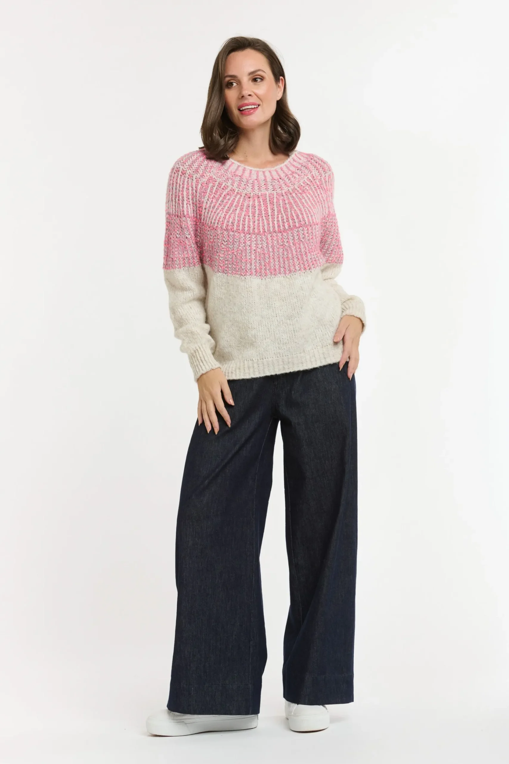 URBAN LUXURY Yoke Jumper PINK