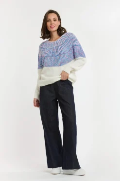 URBAN LUXURY Yoke Jumper BLUE