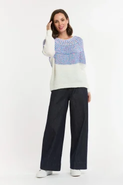 URBAN LUXURY Yoke Jumper BLUE