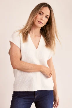 Wool Blend Vest WHITE