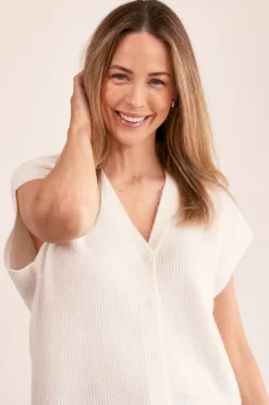 Wool Blend Vest WHITE
