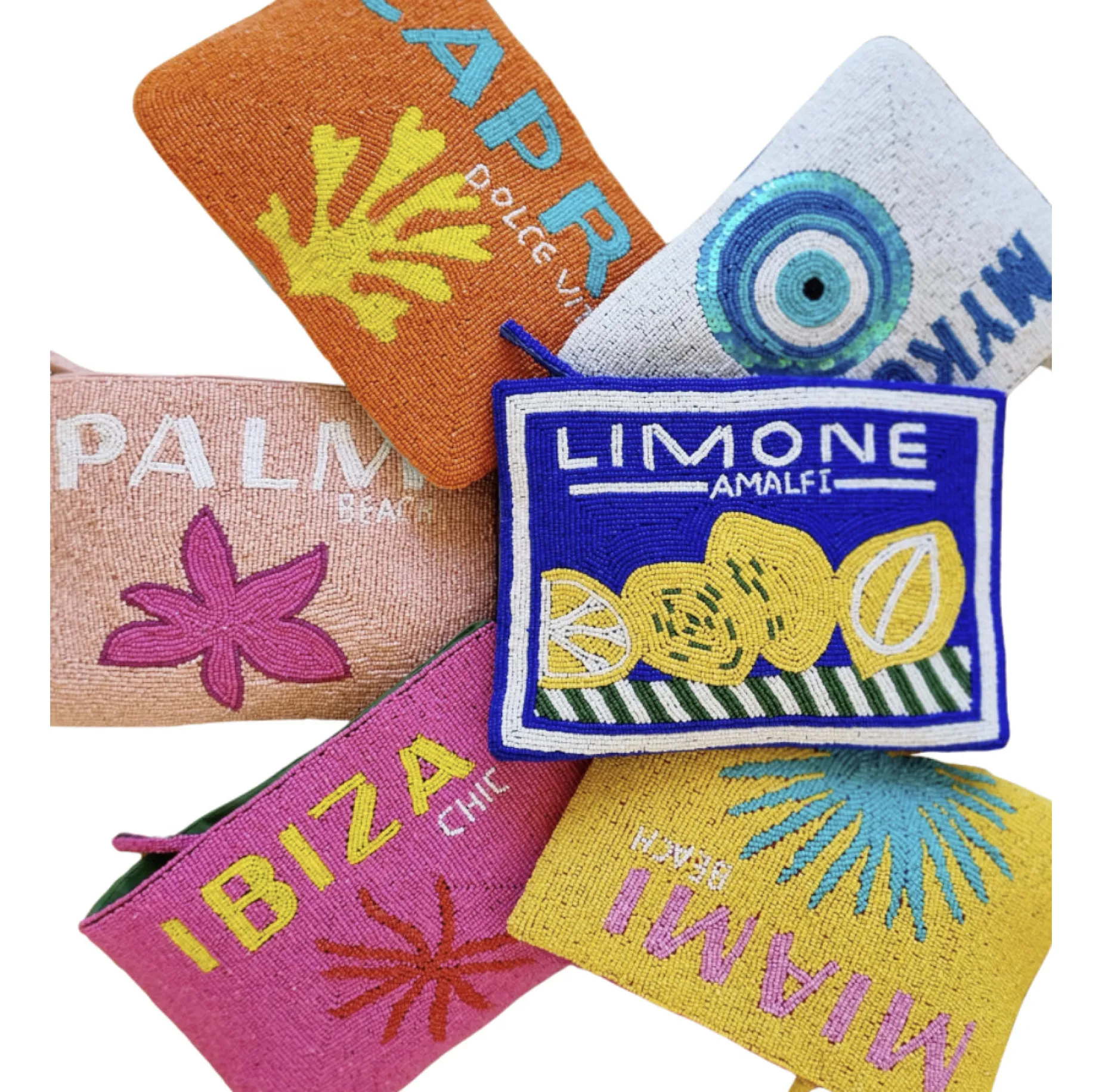 ZODA Beaded Clutch Bag MYKONOS
