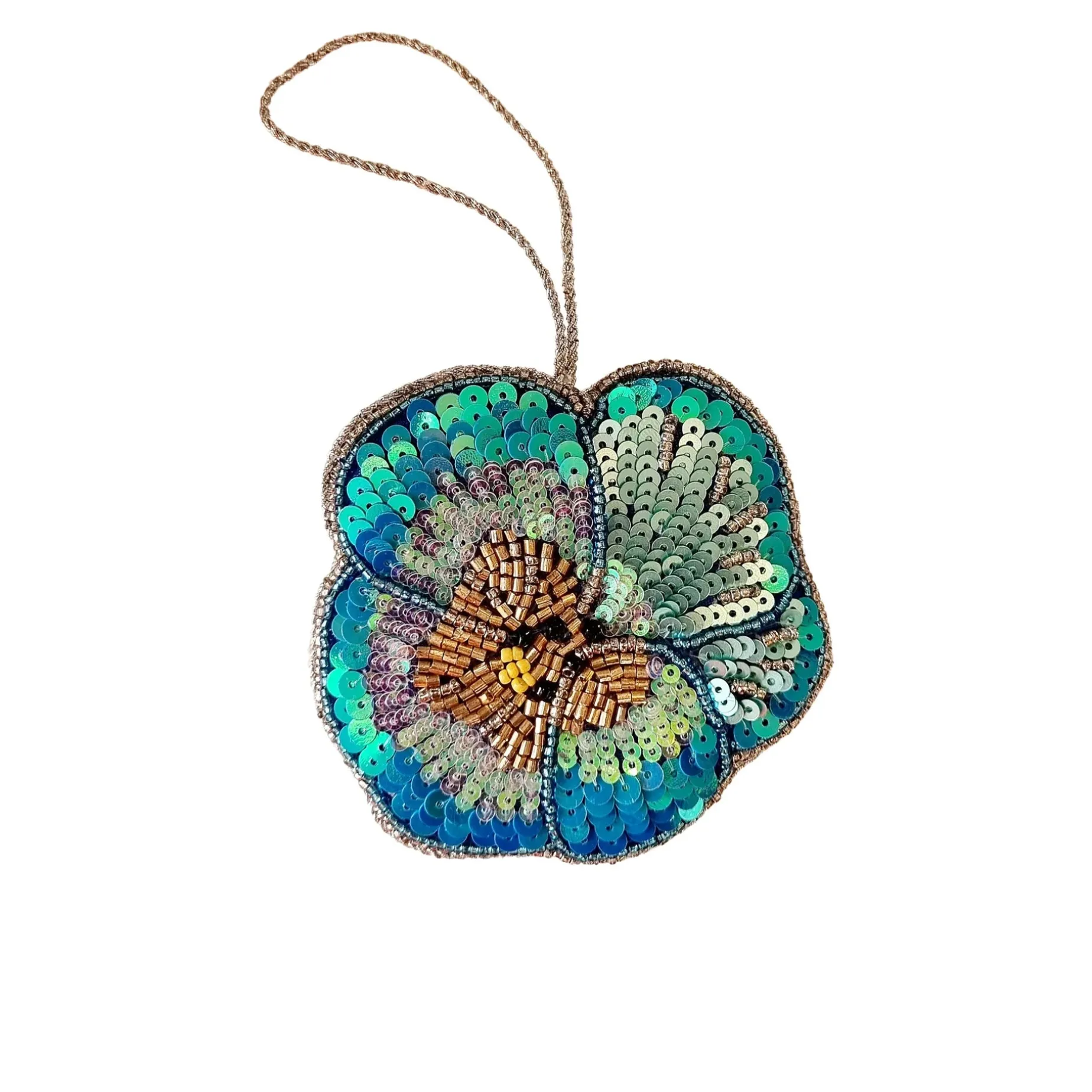 ZODA Beaded Decoration BLUE FLOWER