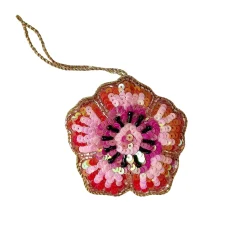 ZODA Beaded Decoration PINK FLOWER