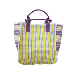 ZODA Nylon Tote Bag YELLOW CHECK