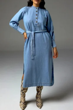 Zoe Kratzmann Snapshot Dress LIGHT WASHED DENIM